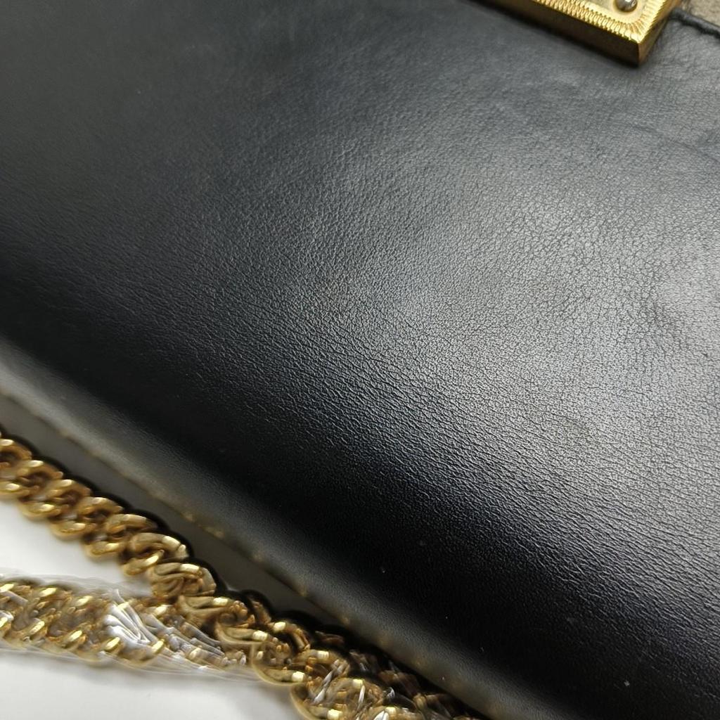 [Pre-Owned] Padlock Metal Lock Logo Canvas And Leather Shoulder Bag Medium - Fair #J396IS