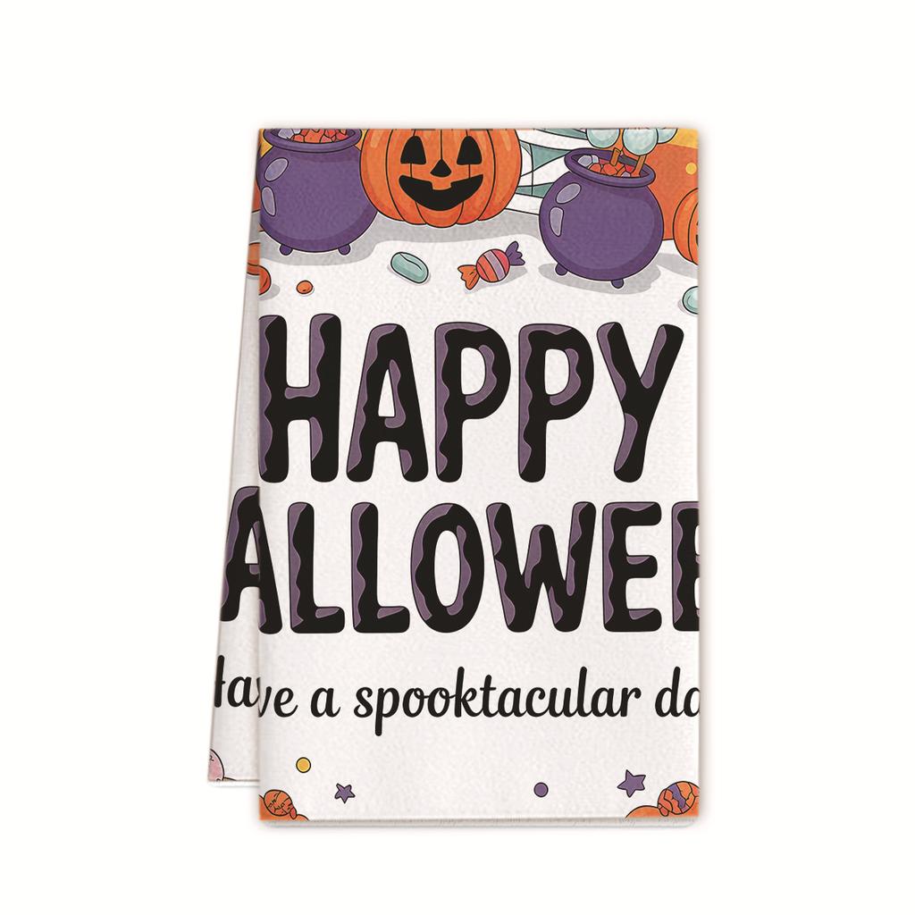 Halloween Towel Ornament Gift Microfiber Printing Kitchen Towel Special Dish Towel Rag