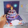 3D Pop Up Birthday Cards Birthday Cake Greeting Cards with Pyrotechnics Music Blowable Candle Birthday Surprise Keepsake for Her Him
