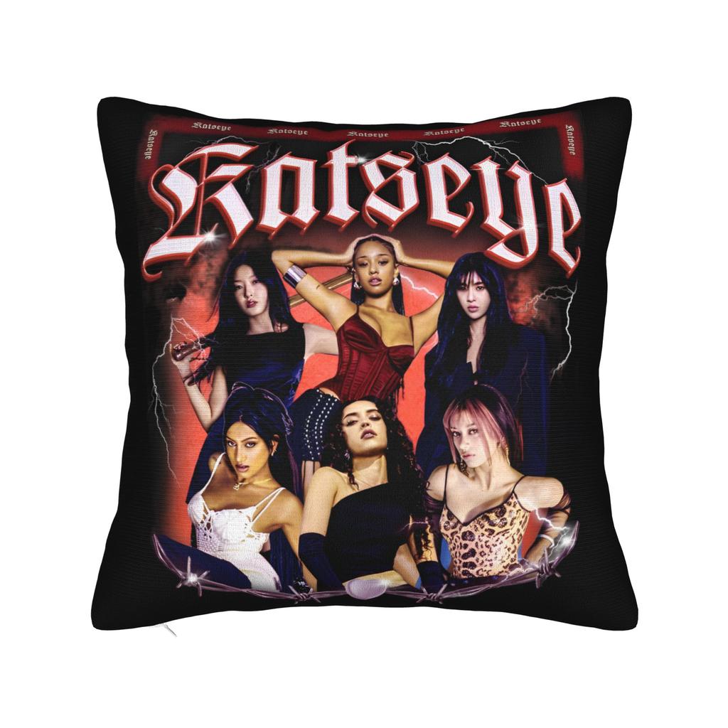 Manon Katseye Gnarly Square Pillow Case Polyester Decorative Pillow Kpop Style Group Funny Cushion Covers