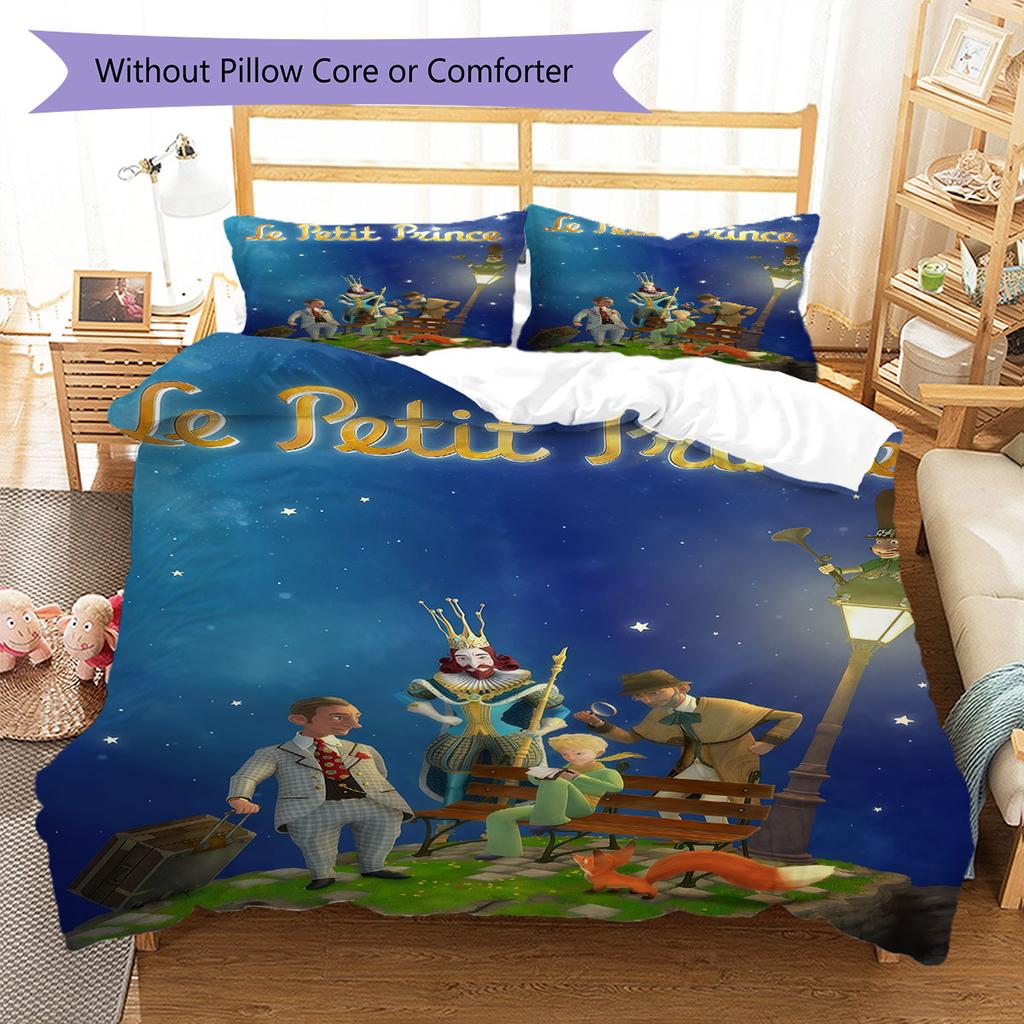 Little Prince Magic Bedding Quilt Set Quilt Cover Pillowcase Home Decoration Birthday Gift (1 * duvet cover + 2 * pillowcase, without core)
