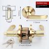 Внутренняя реверсивная ручка для двери с замком для спальни, фурнитура с отделкой из матовой латуни