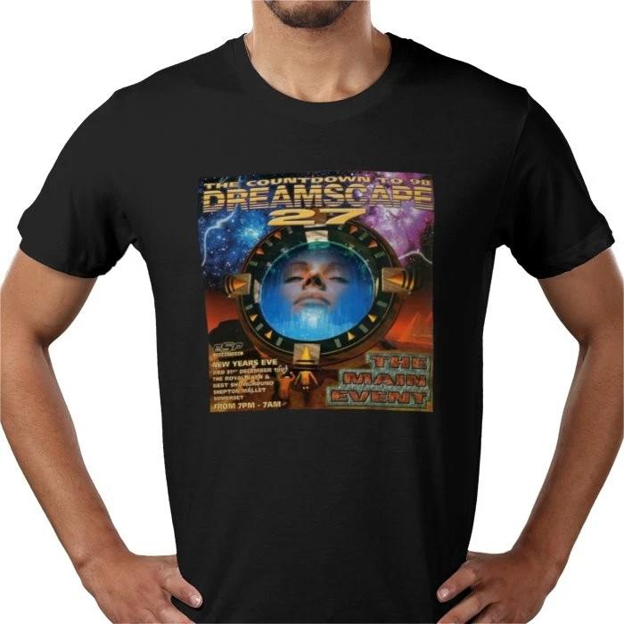 Dreamscape flyer 27 rave old skool dance 1997 Fantazia retro art T shirt tee UK