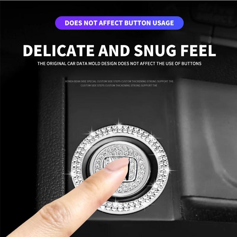 PCVHD1 Car Bling One-Click Start Stop Engine Ignition Ring Sticker For Honda Civic Accord Fit CRV Jazz Odyssey Insight Legend HRV