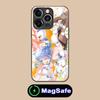 Б/у Чехол для телефона с аниме Пекора для iPhone 16 15 14 13 12 11 Pro Max Plus Mini MagSafe Стеклянный Цветной Защитный Смартфон Роскошный