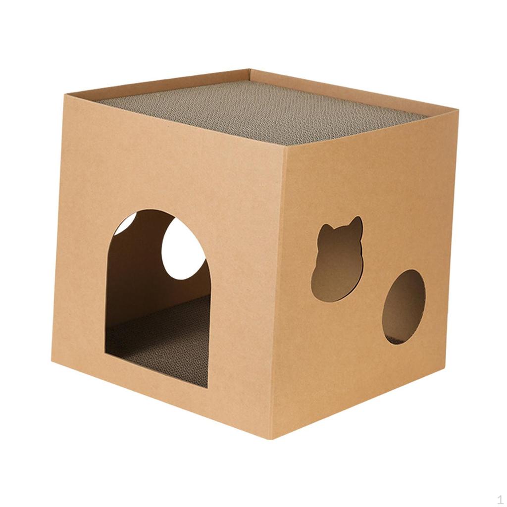 Cat Box Cats Bed, Corrugated Cardboard House, House Scratching Board for