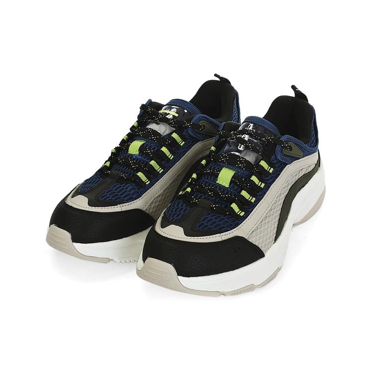 Li Ning Aurora WindWalker Спортивная обувь Амортизация Отскок Низкие Повседневная обувь Мужская Серо-Черно-Синяя AGCQ043-1