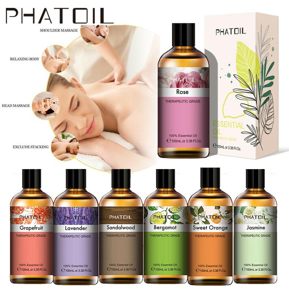 PHATOIL 100ML Ylang Ylang Vanilla Geranium Floral Fragrance Oil Jojoba Oil DIY Scents Candle Healthy Calming Air Fresh Care Spa Body Massage