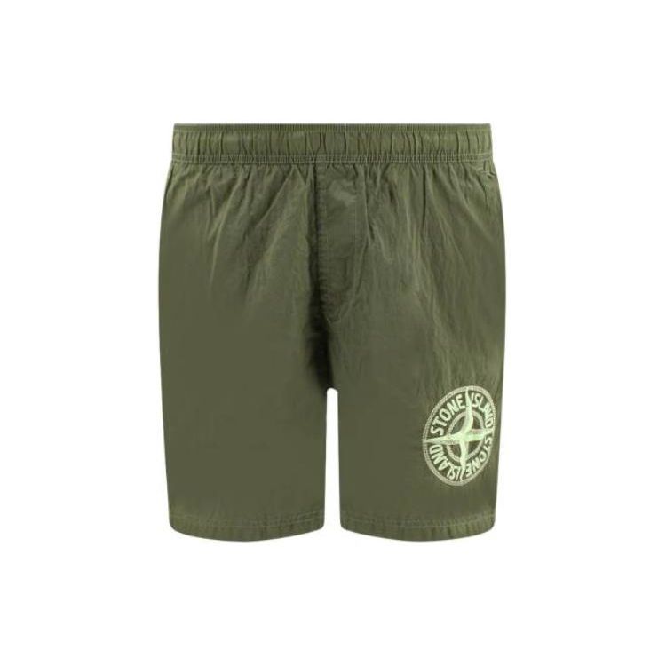 STONE ISLAND Шорты с логотипом Шалфей Мужские Низ Зеленый 7815B0948-V0055