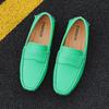 Fashion Genuine Leather Men's Driving Shoes Spring Summer Loafers Slip On Business Casual Shoes Classic Moccasins Breathable Boat Flats