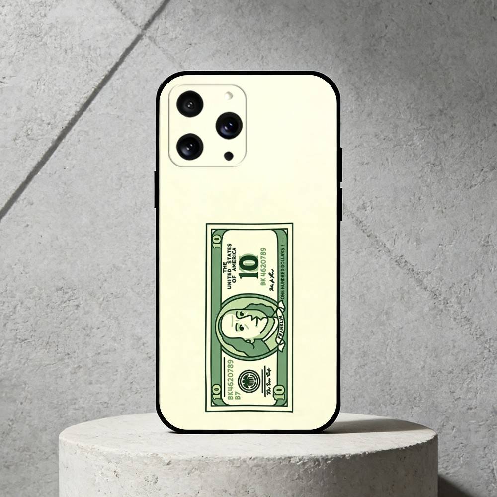 Чехол для телефона Vector Banknote версия Q-Q для iPhone 17,16,15,14,13,12,11 Plus,Pro Max,SE4 Мягкий силиконовый черный чехол