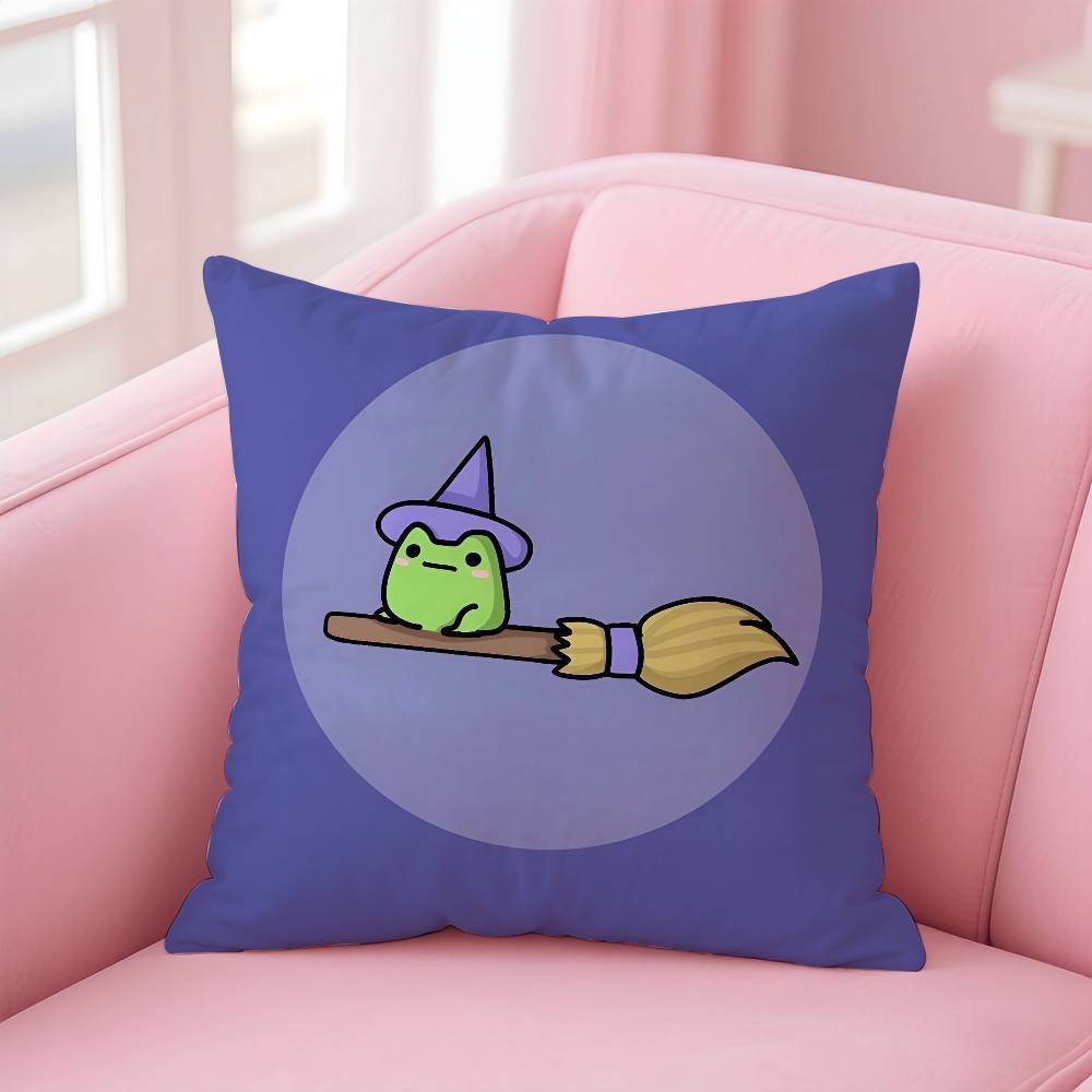 Аниме W-Wizard F-frog Наволочка Подушка Анти-пылевой клещ Подушка Невидимая молния Шелковистый короткий плюш Чехол для диванной подушки