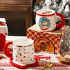 Рождественские подарки, мультяшные керамические кружки, винтажные изысканные пары, кофейные чашки, бытовые чашки для завтрака и молока