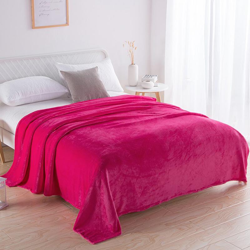 Фланелевое одеяло-покрывало Одеяло из кораллового флиса Повседневное одеяло Пушистое одеяло Четыре сезона Простыня Однотонное покрывало
