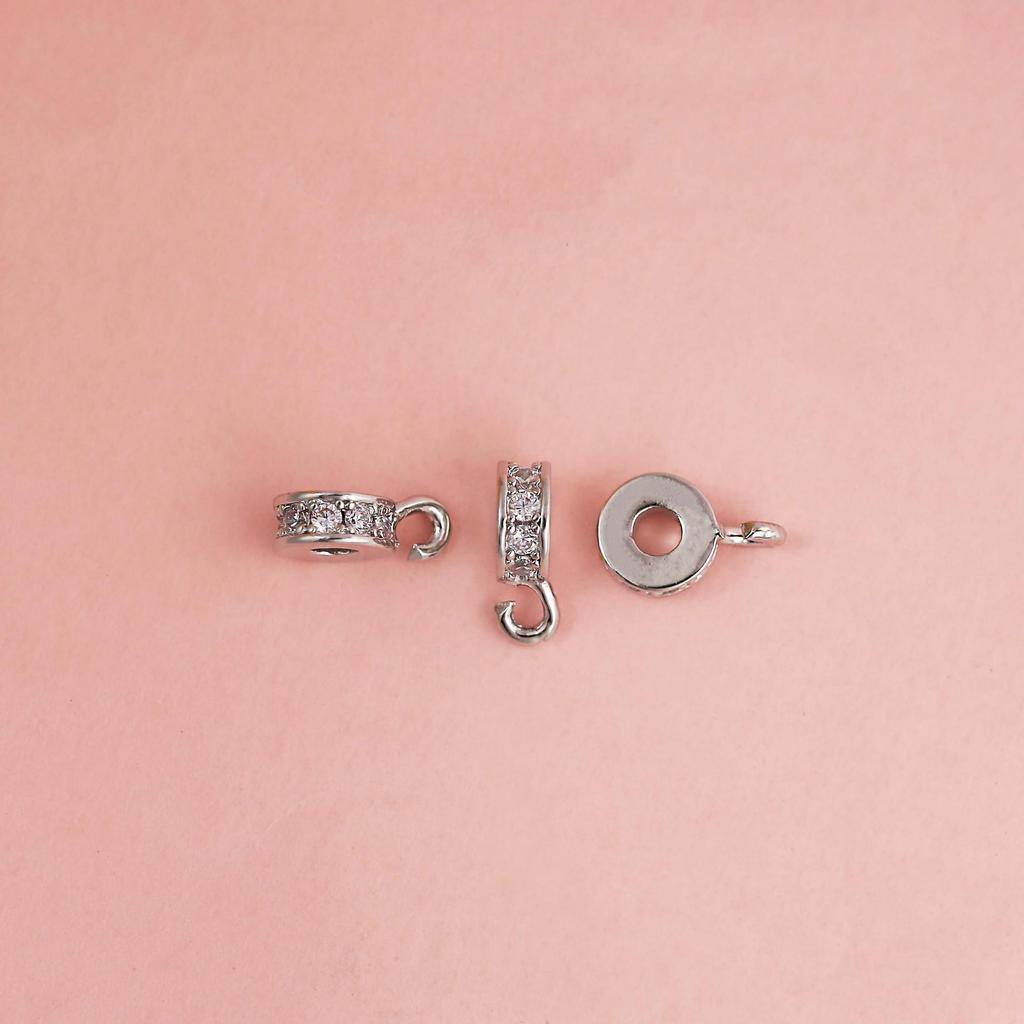 Набор для изготовления ювелирных изделий с позолотой и цирконами DIY: Кольца-соединители и бусины-разделители для кулонов, браслетов и ожерелий