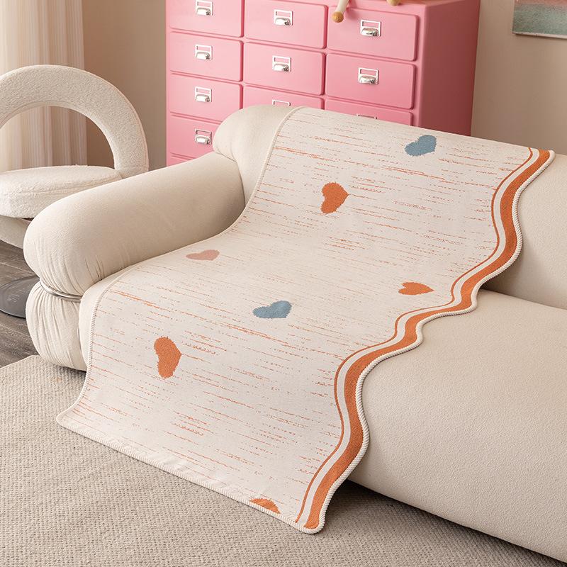 New Special-Shaped Sofa Cushion Universal Non-Slip Seat Cushion In All Seasons Cartoon Cute Wind Straight Row Sofa Cover Cloth Towel