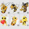 Puntos Waterproof DIY Tank Decal Removable Adhesive Sticker Bee Pattern Decor