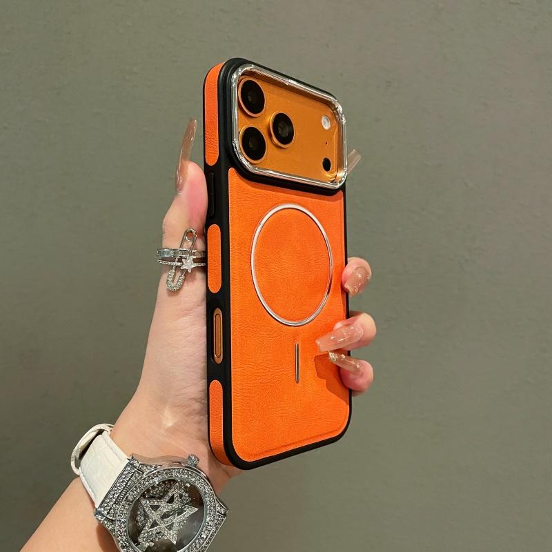 Деловой кожаный чехол-защита Defender For Magsafe для iPhone 17 16 15 14 13 12 Pro Max, с поддержкой беспроводной зарядки, магнитный, прочный бампер