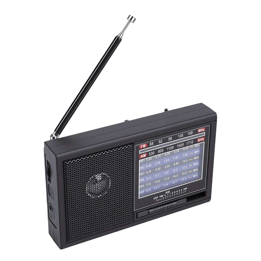 Маленькое аварийное радио FM AM SW Многофункциональное портативное радио Музыкальный плеер для дома, кемпинга, рыбалки