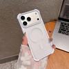 Ударопрочный Матовый Магнитный Чехол Для iPhone 17 16 15 14 13 12 Pro Max 16E Телефон Для Magsafe Беспроводной Зарядки Прозрачная Жесткая Крышка
