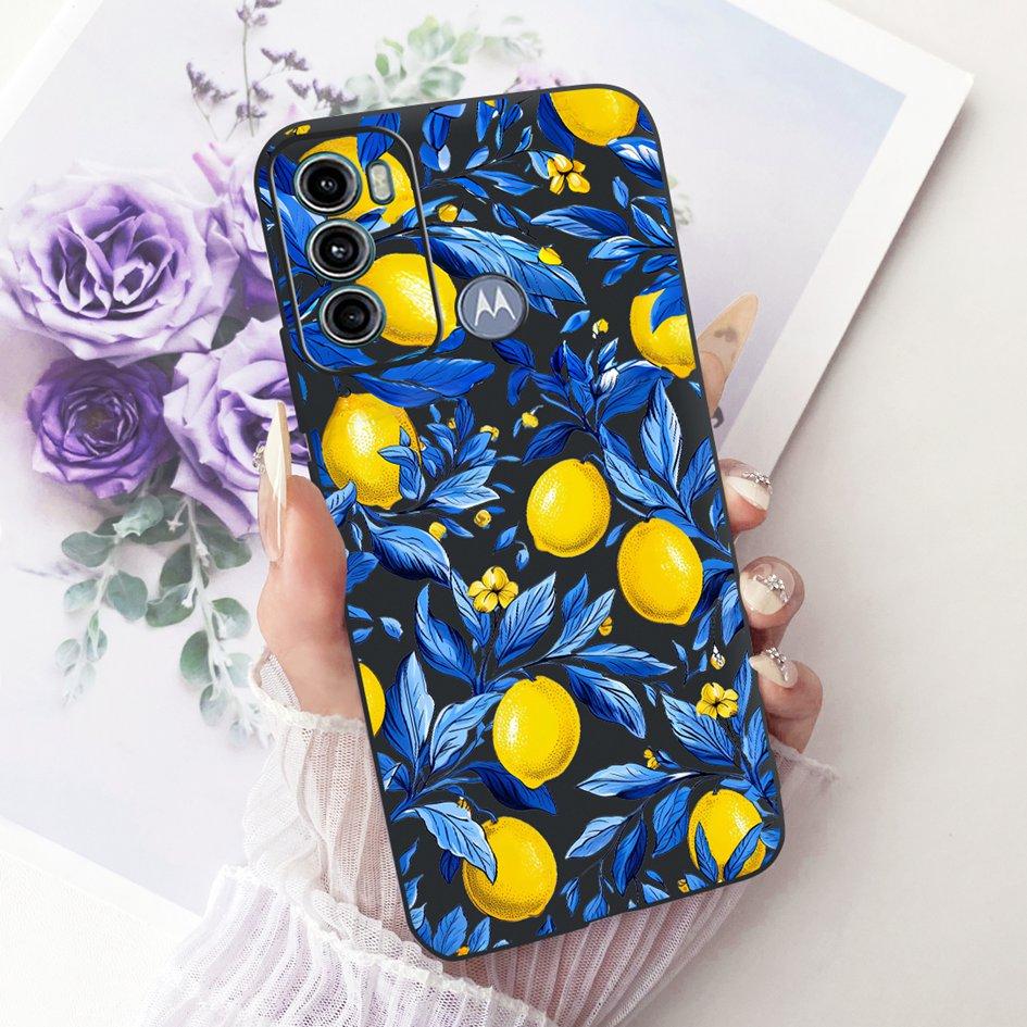Case For Motorola Moto G60 Cover 6.8" Popular Butterfly Flower Soft Black Silicone Phone Case For Motorola Moto G40 Fusion Shell