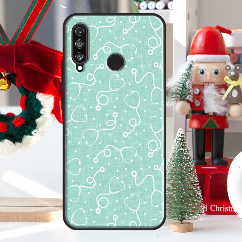 Милый стетоскоп в форме сердца для Huawei Nova 9 10 SE 11 Pro Y60 Y70 Y90 Y61 Y91 Y72 Y73 12i 11i 8i P20 P30 P40 Lite Чехол