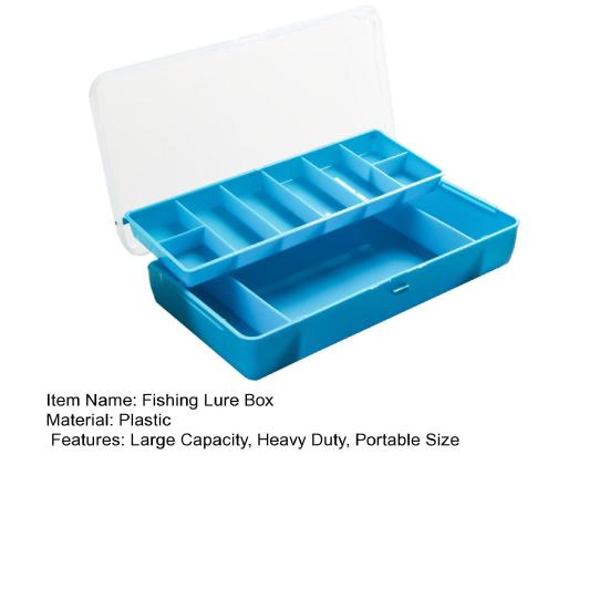 Clear Fishing Lure Box Double-layer Multi-Compartments Portable Waterproof Heavy Duty Artificial Fishing Bait Accessories Organizer