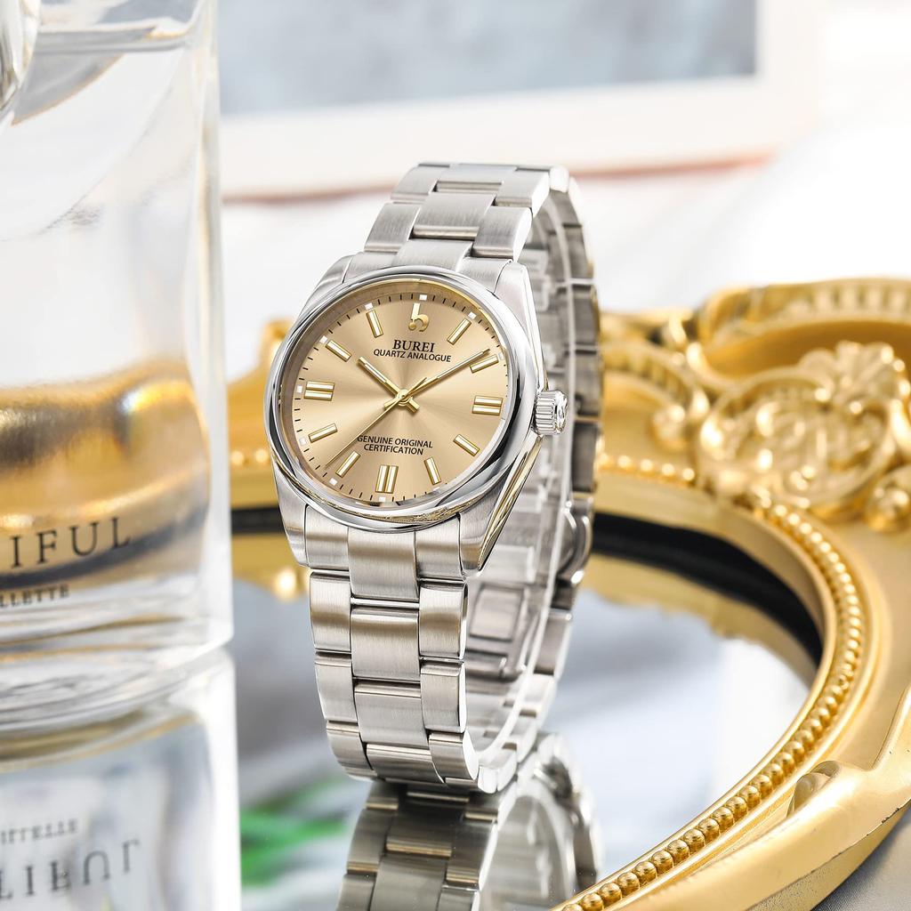 Часы BUREI Популярный бренд кварцевые часы водонепроницаемые аналоговые рейтинг роскошные часы 1 женские женские