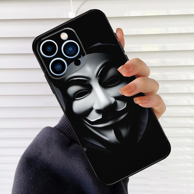 Чехол V for Vendetta для iPhone 16 15 13 14 Pro Max 12 Mini 11 14 Pro Max X XS XR Plus Мягкий чехол Coque