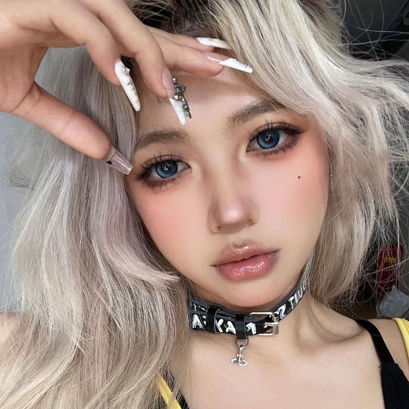 Контактные линзы Millcreek синие 2 шт. (1 пара) Косметика для глаз, цветные контактные линзы, 14,5 мм, кукольные глаза, мягкие, удобные, ярко-синие контактные линзы, срок использования 1 год