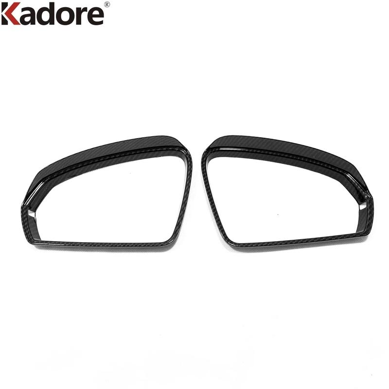 Rearview Mirror Eyebrow Cover Trim For Volkswagen VW Tiguan MK2 2017- Carbon Side Mirrors Rain Shield Sun Visor Accessories