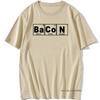Periodic Table Chemistry Of Bacon T Shirt Design Funny Tshirt Unisexs Tops Tees Short Sleeve Camisetas Tshirt