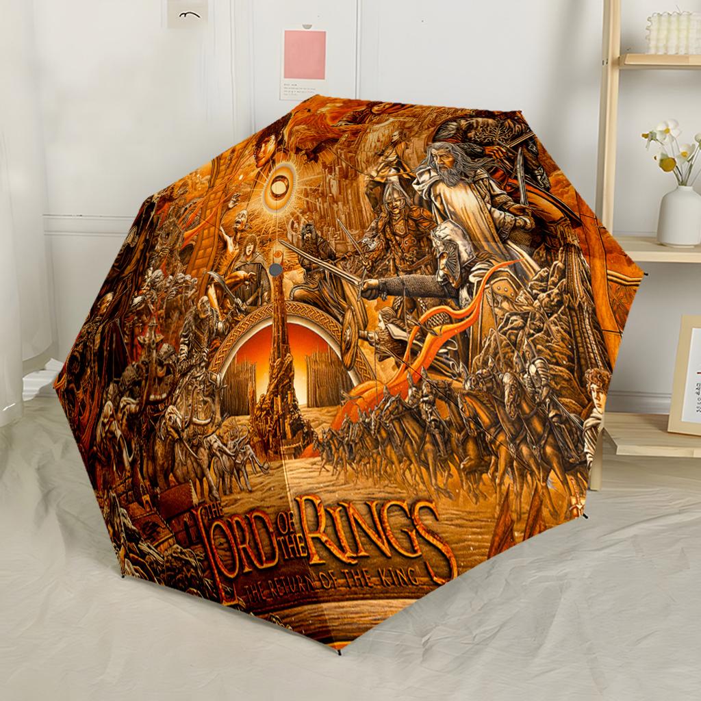 The Lord of the Rings  Automatic Umbrella Sturdy 8-Rib Shaft Foldable Design All-Season Use Elegant Umbrella