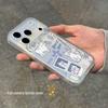 Чехол для телефона с иллюстрацией кошки в корейском стиле для Apple 17/16/15/14 - Легкий, Прозрачный, Цельный дизайн