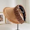 Пляжная шляпа от солнца Летняя плетеная соломенная шляпа с пустой макушкой для женщин для путешествий и отпуска Соломенная шляпа без верха