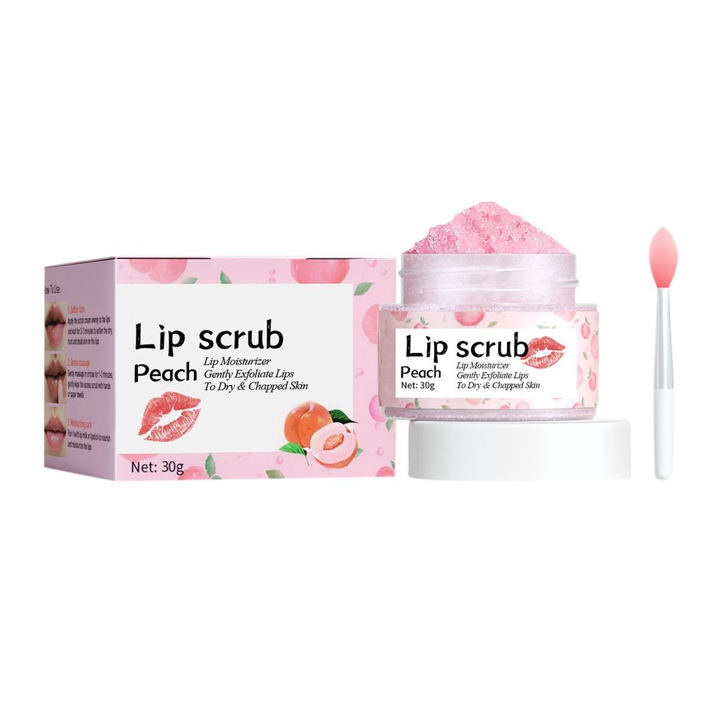 Скраб для губ, отшелушивающее средство и увлажняющее средство, уход за губами для мягких, потрескавшихся и сухих губ 30 г