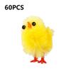 60 Pieces Easter Chick Mini Adorable Yellow Craft Portable Artificial Display Toys Gift Decoration Home Nursery Ornaments