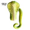 Novelty Snake Shape Plant Holders Lime Green Pot Hanger, Resin Figurine Decor, Creative Hanger Hanging Ornament for Flower Edge, Indoor Outdoor Garden