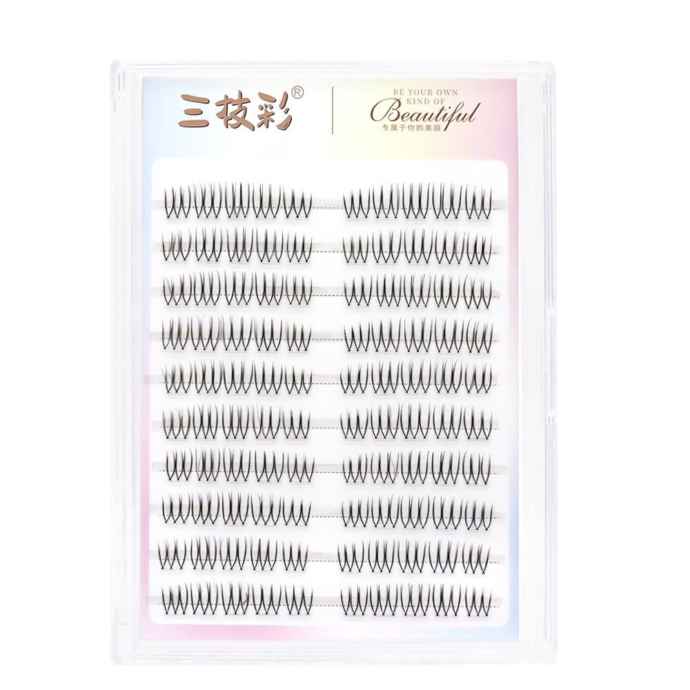 Superfine Segmented Eyelashes Bundles 10 Rows False Eyelashes Clusters  Makeup Tool