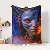 Custom Name Avatar World Flannel Blanket Throw Blanket Soft Warm Sofa Bed Decor Unique Gift