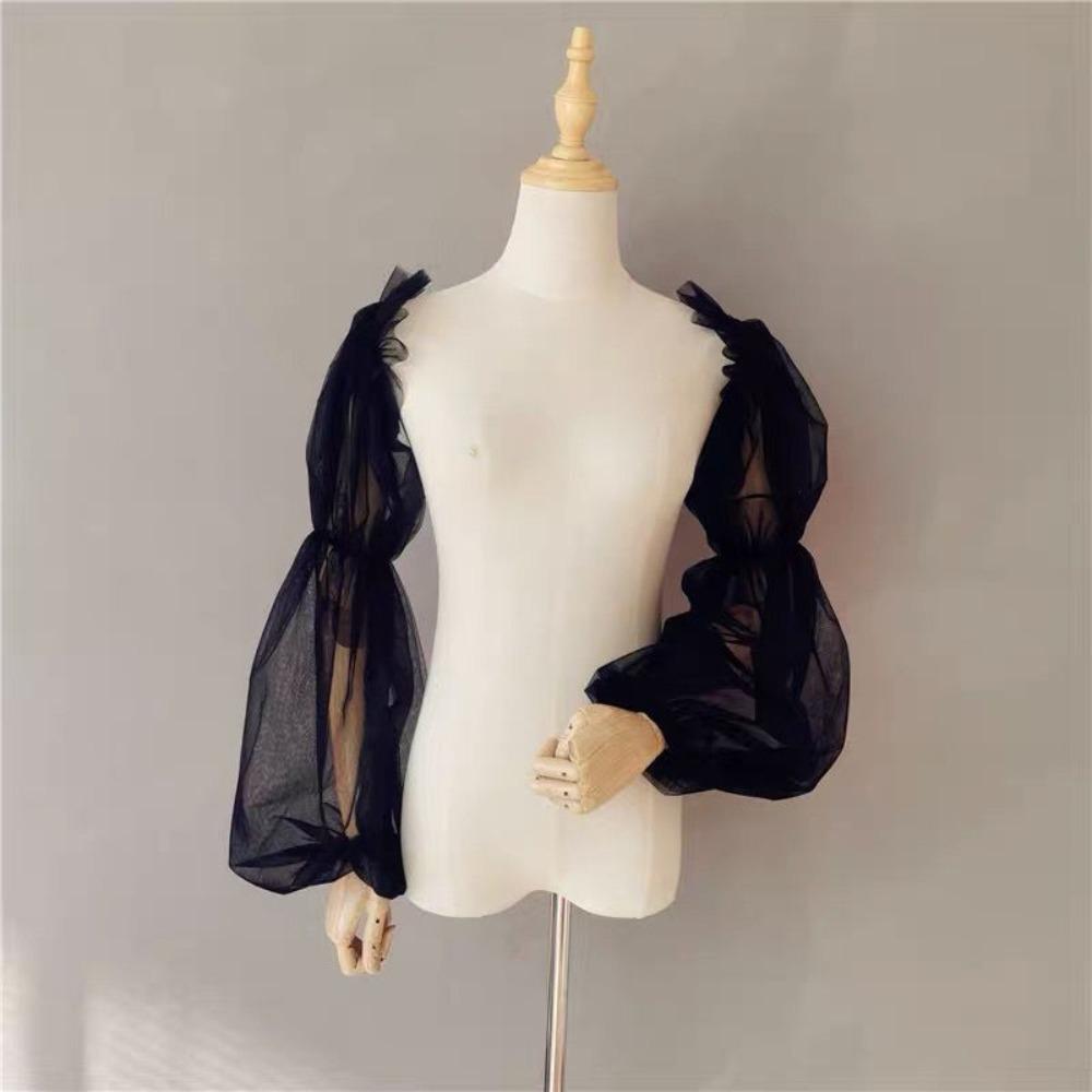 1 пара тонких рукавов-фонариков, дышащие сетчатые рукава, свадебные нарукавники для женщин