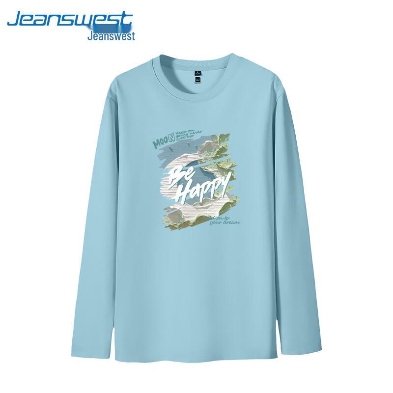 Мужская футболка с длинным рукавом и графическим принтом из плотного хлопка Jeanswest