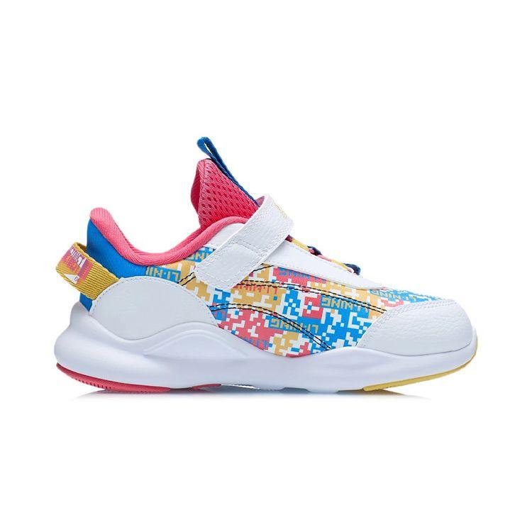 Li Ning Childrens Xuanbu Удобная спортивная нескользящая амортизирующая износостойкая дышащая повседневная обувь Детская повседневная обувь ярко-красного цвета YKNR110-15