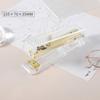 Manual Paper Stapler Rose Gold Book Binding Machines Transparent Stapler  Student