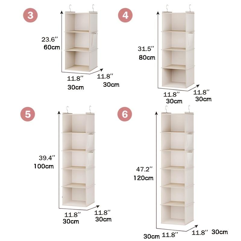 Hanging Storage Bag Non-Woven Underwear Clothes Multi-Layer Storage Bag Wardrobe Durable And Washable Hanging Storage Bag