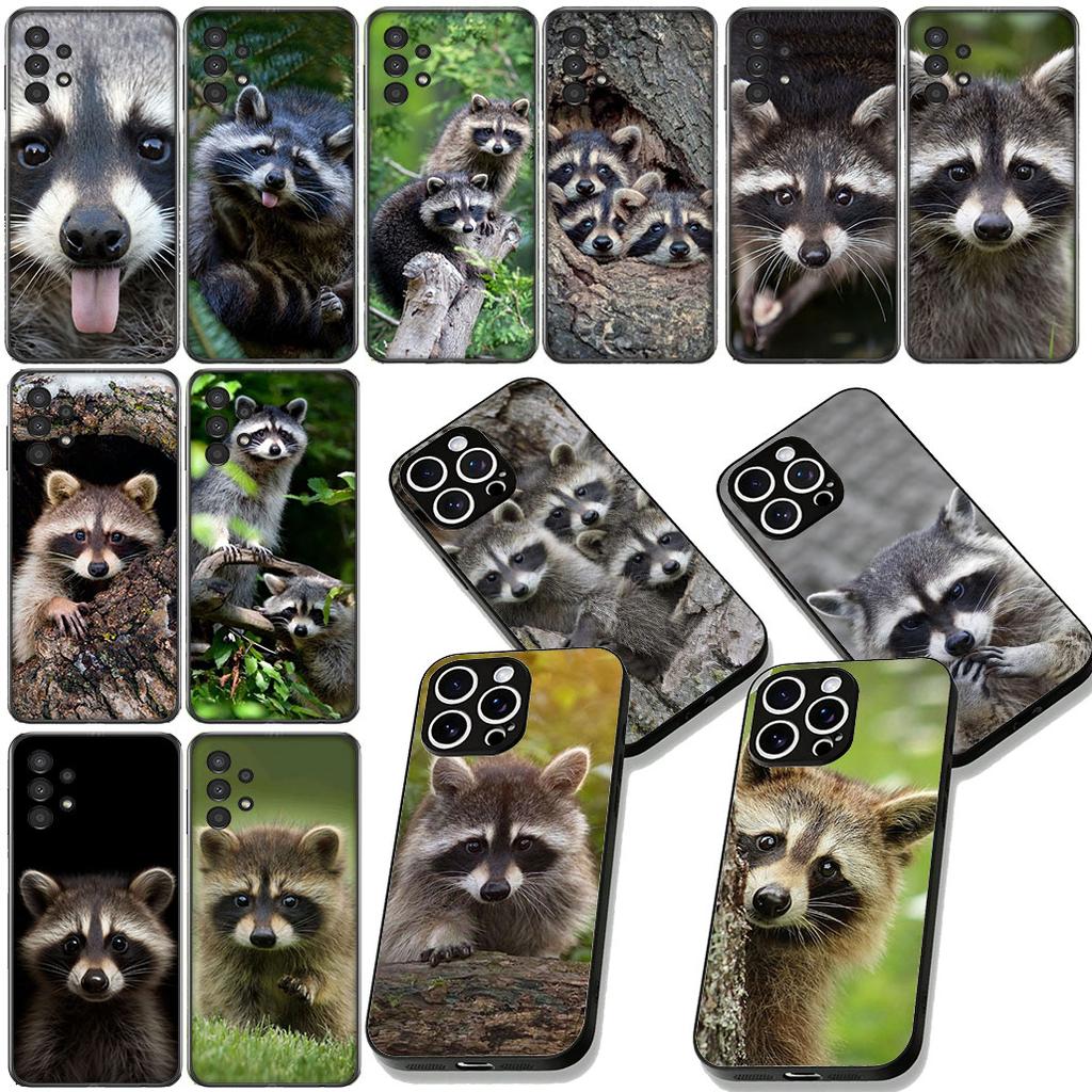 Raccoons Phone Case for Samsung Galaxy A06 A05 A14 A50 A51 A52 A12 A13 A23 A70 A07 A25 A26 A72 A56 Protective Cover