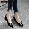 Women Low Heels Women Shoes Elegant Ladies Office Shoes Pointed Toe Women Sandalias