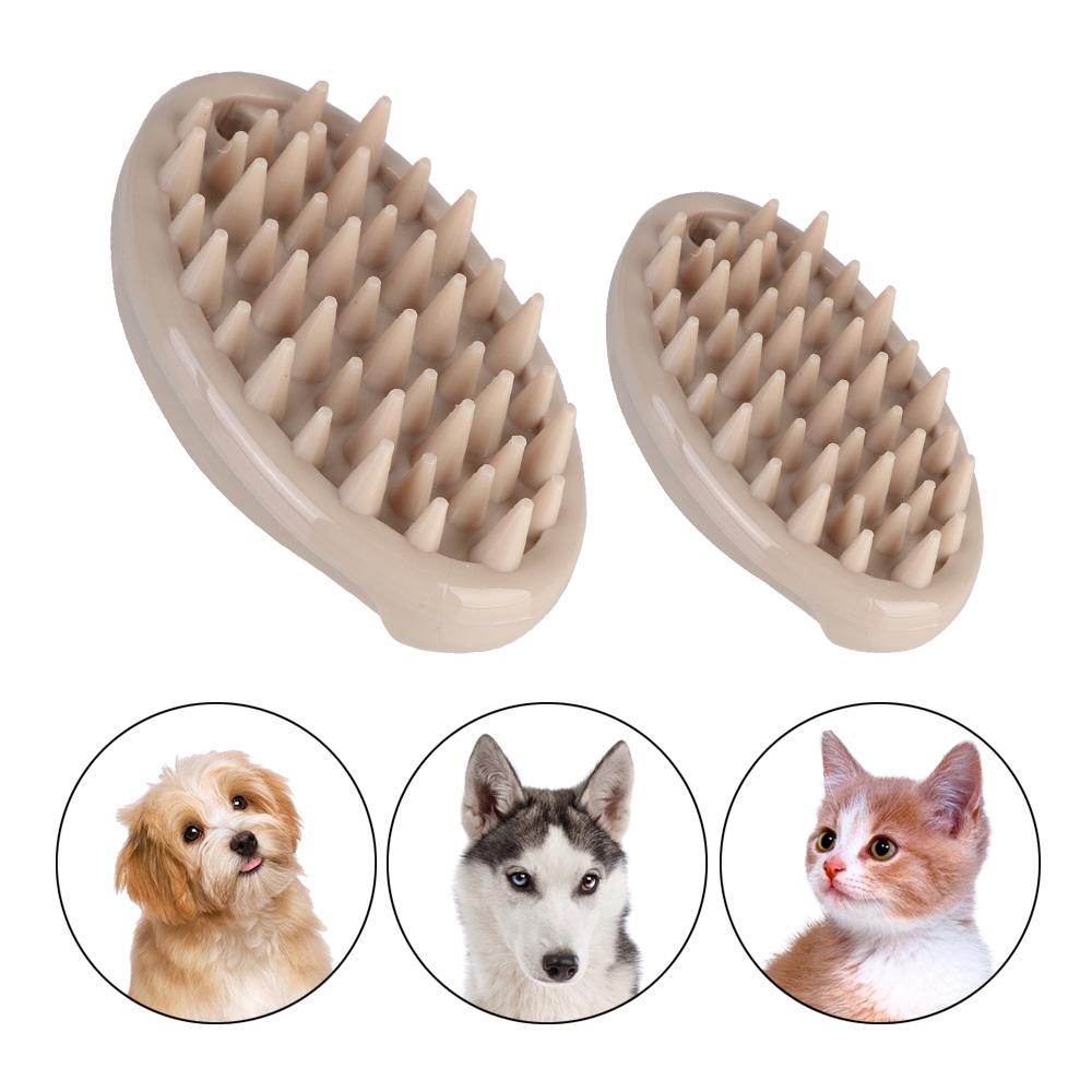 Brush Tools Dog Cat Soft Gentle Silicone Bristles Wash Tools Pet Washer Quickly Cleaning Brush Comb Cleaner Puppy Massage Brush