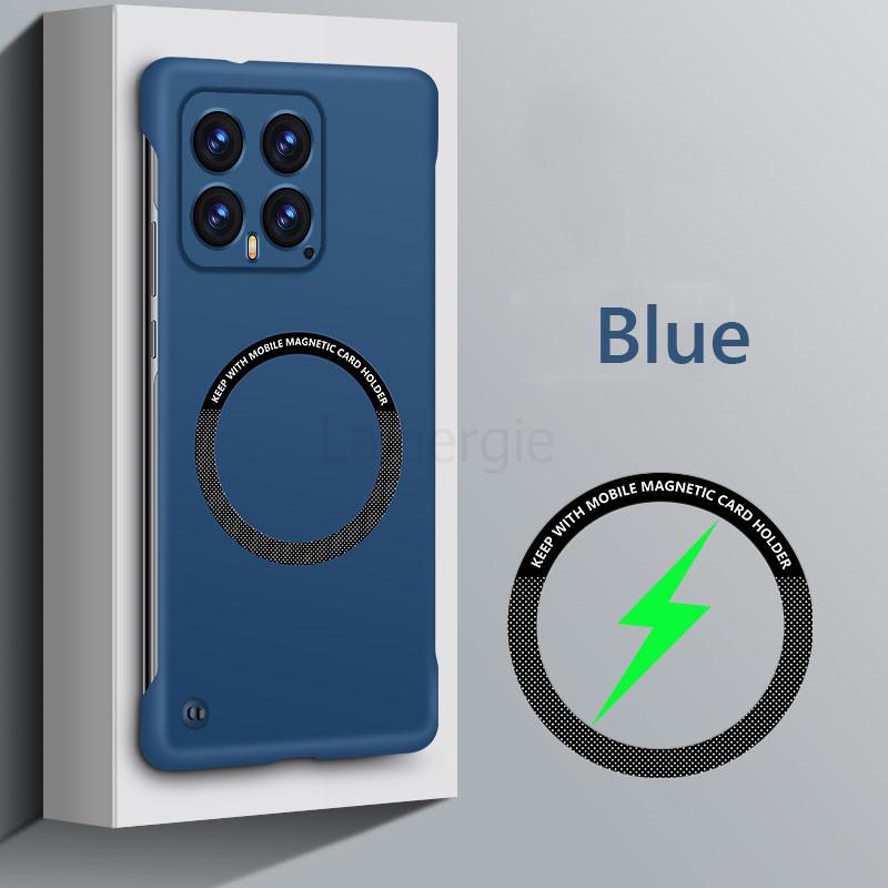 Frameless Magnetic For Magsafe Slim Case For Xiaomi 14 Pro Xiaomi14 Pro 5G Wireless Charging Hard Back Cover