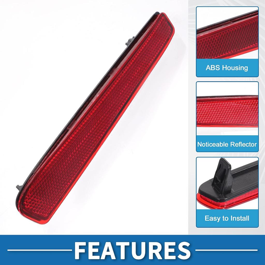 Rear Right Side Bumper Reflector No.8191012130 Bumper Reflector Side Marker for Toyota Corolla 2020-2023 ABS Red